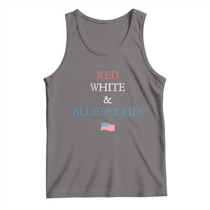 Red White and Blueberries Tank Top Vintage American Flag Patriotic TS02 Deep Heather Print Your Wear