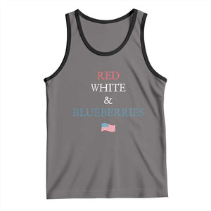 Red White and Blueberries Tank Top Vintage American Flag Patriotic TS02 Deep Heather Black Print Your Wear