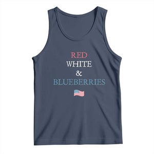 Red White and Blueberries Tank Top Vintage American Flag Patriotic TS02 Navy Print Your Wear