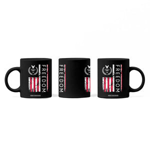 Freedom Charlie Kirk Tribute Coffee Mug Patriotic Legacy Eagle Distressed American Flag TS02 Print Your Wear