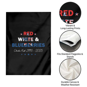 Red White and Blueberries Garden Flag Charlie Kirk 1993 2025 Patriotic Memorial TS02 Print Your Wear