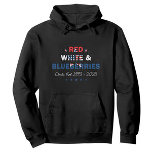 Red White and Blueberries Hoodie Charlie Kirk 1993 2025 Patriotic Memorial TS02 Black Print Your Wear