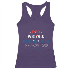 Red White and Blueberries Racerback Tank Top Charlie Kirk 1993 2025 Patriotic Memorial TS02 Purple Print Your Wear