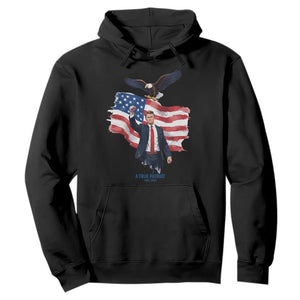 Charlie Kirk Tribute Hoodie A True Patriot American Flag Patriotic Eagle TS02 Black Print Your Wear