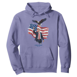 Charlie Kirk Tribute Hoodie A True Patriot American Flag Patriotic Eagle TS02 Violet Print Your Wear