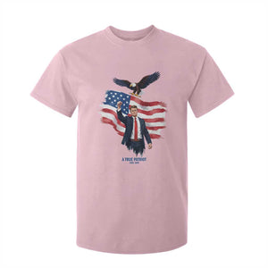 Charlie Kirk Tribute T Shirt For Kid A True Patriot American Flag Patriotic Eagle TS02 Light Pink Print Your Wear