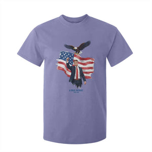 Charlie Kirk Tribute T Shirt For Kid A True Patriot American Flag Patriotic Eagle TS02 Violet Print Your Wear