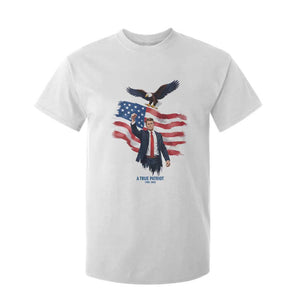 Charlie Kirk Tribute T Shirt For Kid A True Patriot American Flag Patriotic Eagle TS02 White Print Your Wear