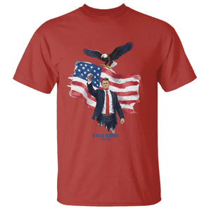 Charlie Kirk Tribute T Shirt A True Patriot American Flag Patriotic Eagle TS02 Red Print Your Wear