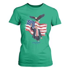 Charlie Kirk Tribute T Shirt For Women A True Patriot American Flag Patriotic Eagle TS02 Irish Green Print Your Wear