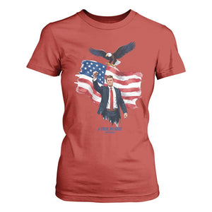 Charlie Kirk Tribute T Shirt For Women A True Patriot American Flag Patriotic Eagle TS02 Red Print Your Wear