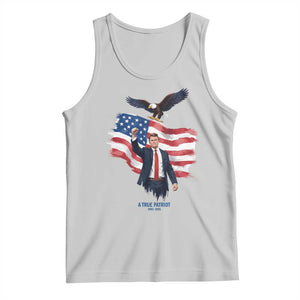 Charlie Kirk Tribute Tank Top A True Patriot American Flag Patriotic Eagle TS02 Ash Print Your Wear