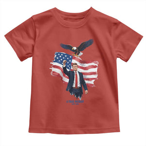Charlie Kirk Tribute Toddler T Shirt A True Patriot American Flag Patriotic Eagle TS02 Red Print Your Wear