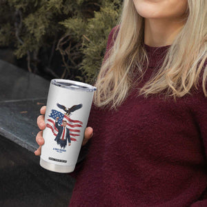 Charlie Kirk Tribute Tumbler Cup A True Patriot American Flag Patriotic Eagle TS02 Print Your Wear