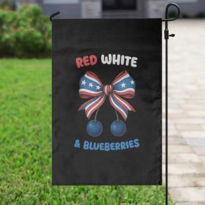 Red White and Blueberries Garden Flag Retro Coquette Bow Vintage American Flag TS02 Print Your Wear