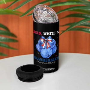 Red White and Blueberries 4 in 1 Can Cooler Tumbler Charlie Kirk Tribute 1993 2025 Memorial TS02 Print Your Wear