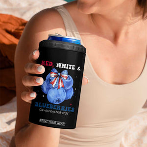 Red White and Blueberries 4 in 1 Can Cooler Tumbler Charlie Kirk Tribute 1993 2025 Memorial TS02 Print Your Wear