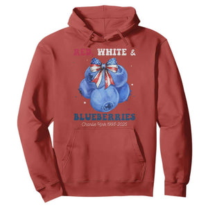 Red White and Blueberries Hoodie Charlie Kirk Tribute 1993 2025 Memorial TS02 Red Print Your Wear