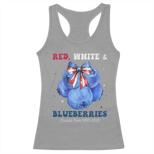 Red White and Blueberries Racerback Tank Top Charlie Kirk Tribute 1993 2025 Memorial TS02 Sport Gray Print Your Wear