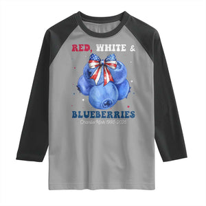 Red White and Blueberries Raglan Shirt Charlie Kirk Tribute 1993 2025 Memorial TS02 Sport Gray Black Print Your Wear