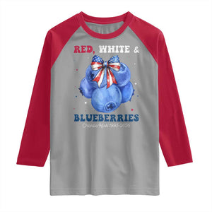 Red White and Blueberries Raglan Shirt Charlie Kirk Tribute 1993 2025 Memorial TS02 Sport Gray Red Print Your Wear