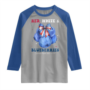 Red White and Blueberries Raglan Shirt Charlie Kirk Tribute 1993 2025 Memorial TS02 Sport Gray Royal Print Your Wear