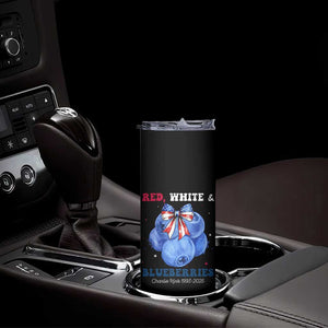 Red White and Blueberries Skinny Tumbler Charlie Kirk Tribute 1993 2025 Memorial TS02 Print Your Wear