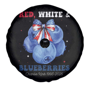 Red White and Blueberries Spare Tire Cover Charlie Kirk Tribute 1993 2025 Memorial TS02 Print Your Wear