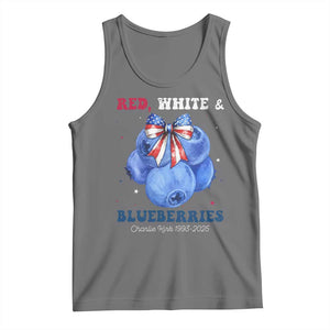 Red White and Blueberries Tank Top Charlie Kirk Tribute 1993 2025 Memorial TS02 Black Heather Print Your Wear
