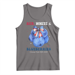 Red White and Blueberries Tank Top Charlie Kirk Tribute 1993 2025 Memorial TS02 Deep Heather Print Your Wear