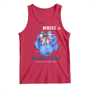 Red White and Blueberries Tank Top Charlie Kirk Tribute 1993 2025 Memorial TS02 Red Print Your Wear
