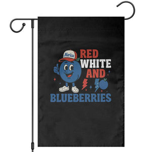 Red White and Blueberries Garden Flag Patriotic Fruit Cartoon Graphic TS02 Black Print Your Wear