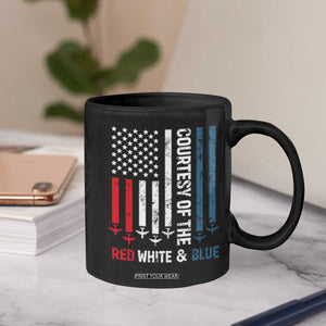 Courtesy of the Red White and Blue Coffee Mug US Military Patriotic American Flag TS02 Print Your Wear