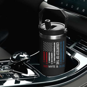 Courtesy of the Red White and Blue Flip Straw Tumbler US Military Patriotic American Flag TS02 Print Your Wear