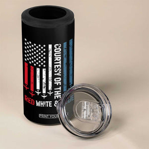 Courtesy of the Red White and Blue 4 in 1 Can Cooler Tumbler US Military Patriotic American Flag TS02 Print Your Wear