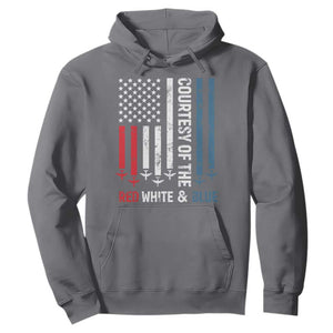 Courtesy of the Red White and Blue Hoodie US Military Patriotic American Flag TS02 Charcoal Print Your Wear