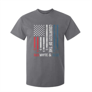 Courtesy of the Red White and Blue T Shirt For Kid US Military Patriotic American Flag TS02 Charcoal Print Your Wear