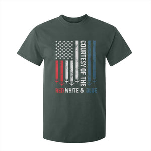 Courtesy of the Red White and Blue T Shirt For Kid US Military Patriotic American Flag TS02 Dark Forest Green Print Your Wear