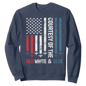 Courtesy of the Red White and Blue Sweatshirt US Military Patriotic American Flag TS02 Navy Print Your Wear