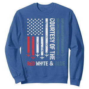 Courtesy of the Red White and Blue Sweatshirt US Military Patriotic American Flag TS02 Royal Blue Print Your Wear