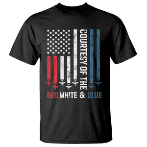 Courtesy of the Red White and Blue T Shirt US Military Patriotic American Flag TS02 Black Print Your Wear