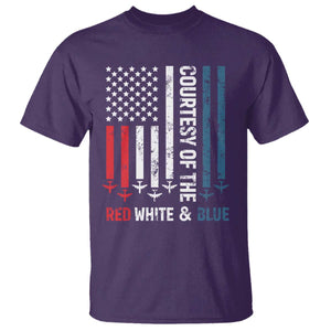 Courtesy of the Red White and Blue T Shirt US Military Patriotic American Flag TS02 Purple Print Your Wear