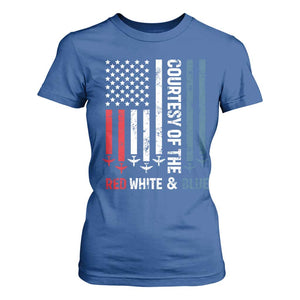Courtesy of the Red White and Blue T Shirt For Women US Military Patriotic American Flag TS02 Royal Blue Print Your Wear