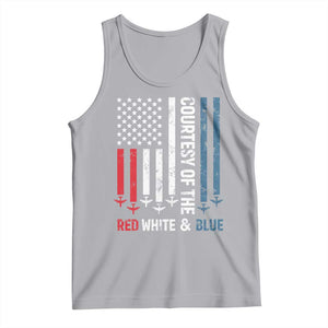 Courtesy of the Red White and Blue Tank Top US Military Patriotic American Flag TS02 Athletic Heather Print Your Wear