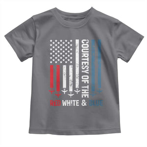 Courtesy of the Red White and Blue Toddler T Shirt US Military Patriotic American Flag TS02 Charcoal Print Your Wear