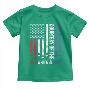 Courtesy of the Red White and Blue Toddler T Shirt US Military Patriotic American Flag TS02 Irish Green Print Your Wear