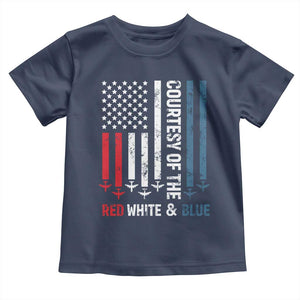 Courtesy of the Red White and Blue Toddler T Shirt US Military Patriotic American Flag TS02 Navy Print Your Wear