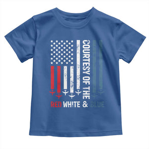 Courtesy of the Red White and Blue Toddler T Shirt US Military Patriotic American Flag TS02 Royal Blue Print Your Wear