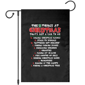 12 Pains of Christmas Parody Garden Flag Funny Twist on the 12 Days of Christmas Tradition TS02 Black Print Your Wear
