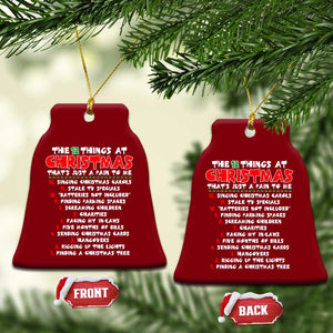 12 Pains of Christmas Parody Ceramic Ornament Funny Twist on the 12 Days of Christmas Tradition TS02 Print Your Wear